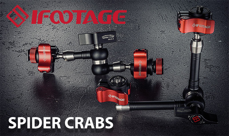 iFootage Spider Crab Magic Arm เมจิกอาร์มวัสดุอลูมิเนียม แข็งแรงทนทาน รับน้ำหนักได้ 6 กิโล สำหรับติดอุปกรณ์เสริมเข้ากับฮอทชู, ชุดริกกล้อง ที่หมุนล็อคเกลียวขนาดใหญ่ ระบบ Quick Release ปลดล็อคเร็ว