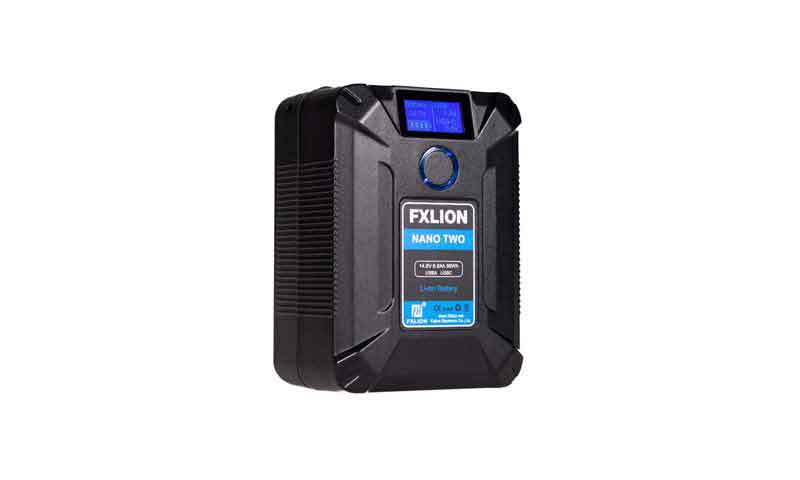 Fxlion 98Wh NANO V-Mount Battery NANO TWO แบตเตอรี่ V-Mount ความจุ 98 Wh พร้อมช่องต่อ D-Tap, USB-A, USB-C และ Micro-USB ราคา 7500 บาท