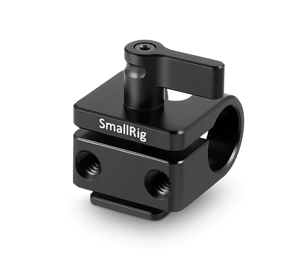 Hot Shoe Mounts SmallRig 15mm Rod Clamp with Cold Shoe 1597