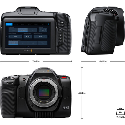 Blackmagic Design Pocket Cinema Camera 6K G2 กล้องถ่ายภาพยนตร์ขนาดเซ็นเซอร์ Super 35 ความละเอียด 6K