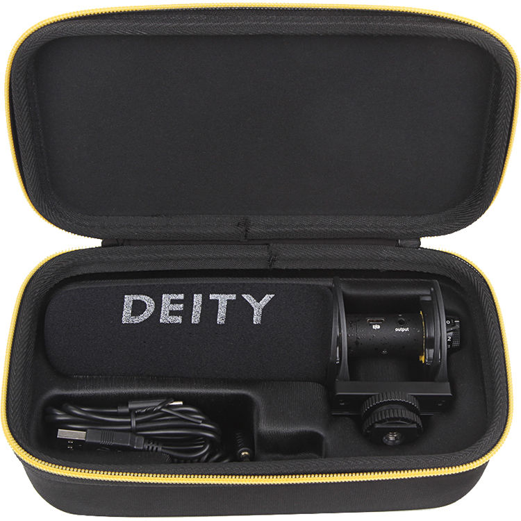 Deity V-Mic D3 Pro Location Kit Microphone ชุดไมค์ติดกล้องแบบช็อตกันสำหรับถ่ายวิดีโอ, Youtuber หรืองานบันทึกเสียงต่างๆ พร้อม Pistol Grip ด้ามติดก้านไมค์บูมปรับมุมได้ และ D-XLR อแดปเตอร์ ปรับระดับความดังได้ที่ตัวไมค์, Low-Cut Filter, แบตชาร์จได้ในตัว ราคา 10500 บาท 