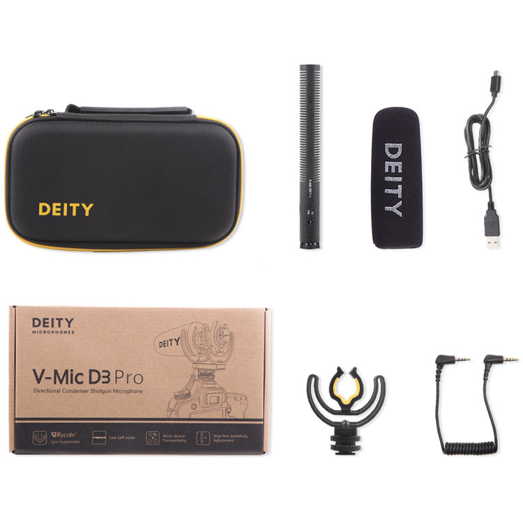 Deity V-Mic D3 Pro Microphone ไมค์ติดกล้องถ่ายวิดีโอ ปรับระดับความดังได้ที่ตัวไมค์, Low-Cut Filter, แบตชาร์จได้ในตัว ราคา 6900 