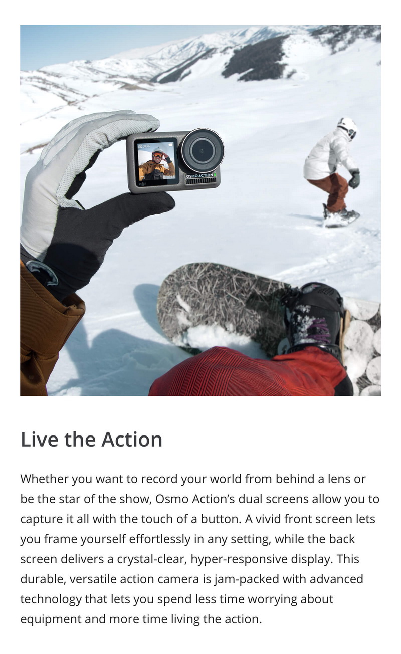 DJI Osmo Action กล้องแอคชั่นแคมรุ่นใหม่ล่าสุดจาก DJI บันทึกความละเอียดสูงสุด 4K60p HDR ราคา 12000 บาท