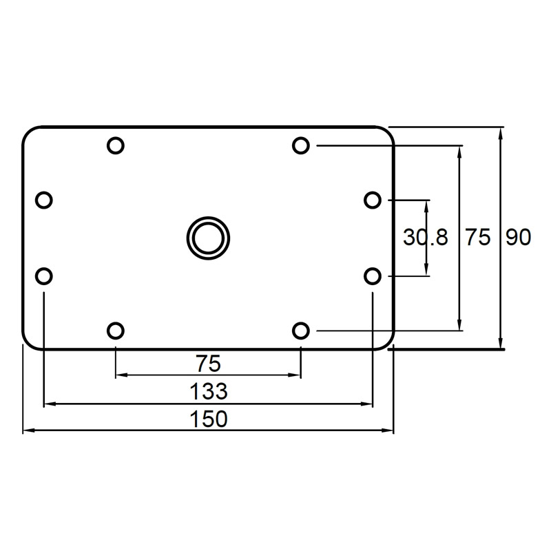 Kupo KS-045 6 inches Baby Wall Plate เพลทเหล็กพร้อมเดือยขนาด 5/8