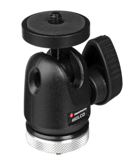 Manfrotto 492LCD Micro Ball Head หัวบอลยึดจอมอนิเตอร์เข้ากับฮอทชูกล้อง ราคา 2400 บาท