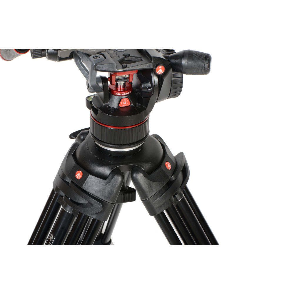 Manfrotto Nitrotech N8 Video Head & 546GB Pro Tripod with Ground-Level Spreader ชุดขาตั้งกล้องวิดีโอ Manfrotto 546GB พร้อมหัวน้ำมัน Nitrotech N8 รับน้ำหนักได้ 8 กิโล ปรับ counter balance ได้แม่นยำด้วยระบบลูกสููบไนโตรเจน ราคา 29900 บาท