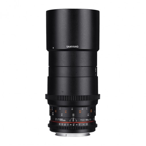 Samyang 100mm T3.1 Macro Cine DS Lens เลนส์ในระบบ Cinema รองรับการใช้งานร่วมกับ DSLR-Movie หรือ Professional Video Camera  ราคา 23900 บาท