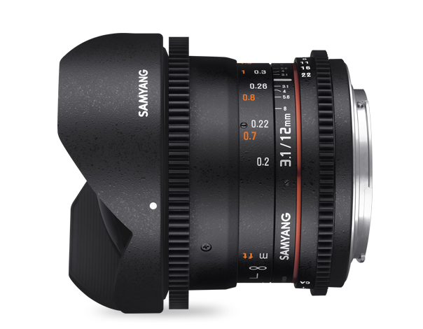 ขายเลนส์ cinema Samyang 12mm T3.1 VDSLR  ED AS NCS FISH-EYE ราคา 19900 บาท