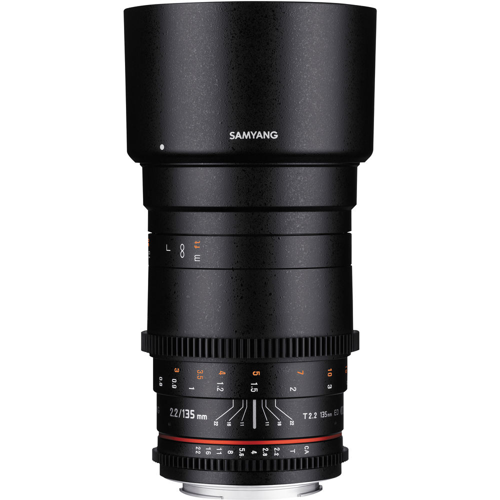 Samyang 135mm T2.2 AS UMC VDSLR II Lens for Canon EF Mount เลนส์ซีนีม่า ถ่ายภาพยนตร์ วิดีโอ รองรับการใช้งานร่วมกับ DSLR-Movie หรือ Professional Video Camera ราคา 23900 บาท