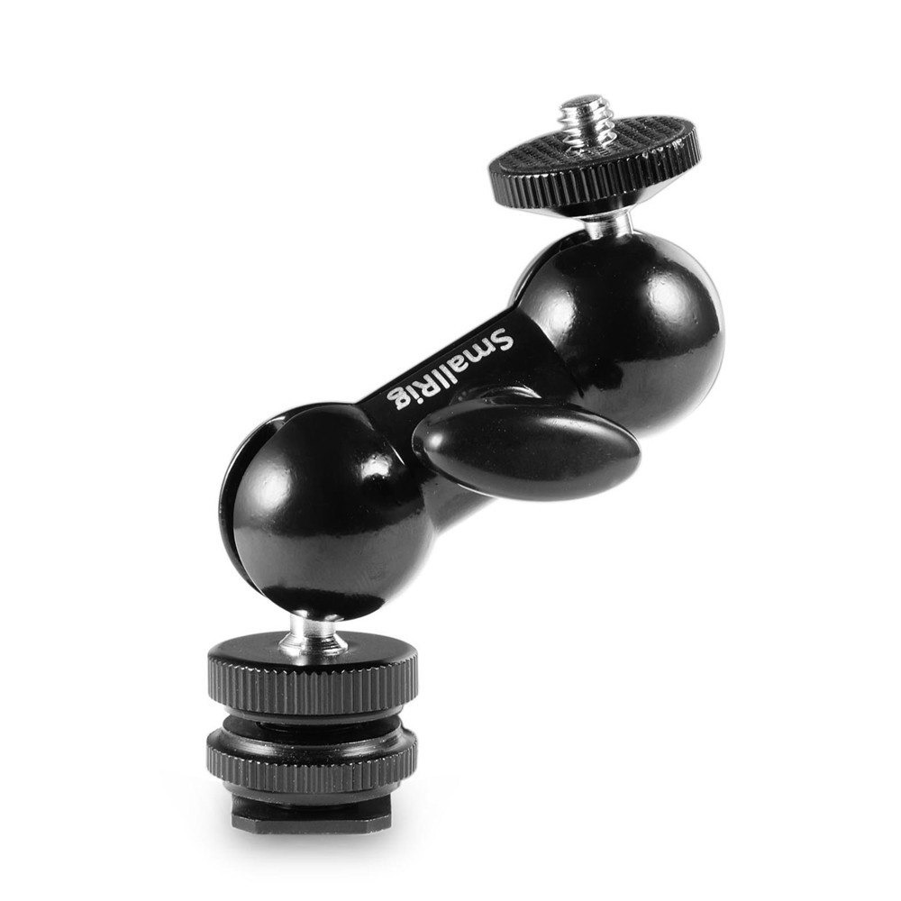 SmallRig Double End Ball Head with Cold Shoe and Thumb Screw 1135 หัวบอลคู่ติดฮอทชู ติดจอมอนิเตอร์กับหัวกล้อง ราคา 490 บาท