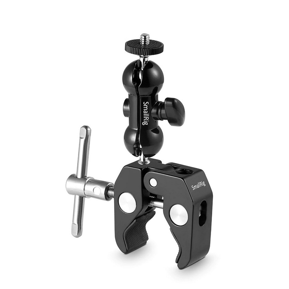 SmallRig Multi-function Super Clamp with Double Ball Heads & 1/4