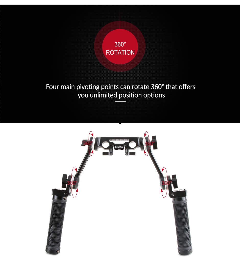 SmallRig Shoulder Rig Handle Kit 2002 ด้ามจับสำหรับชุดริก ติด rod 15mm ราคา 8500 บาท