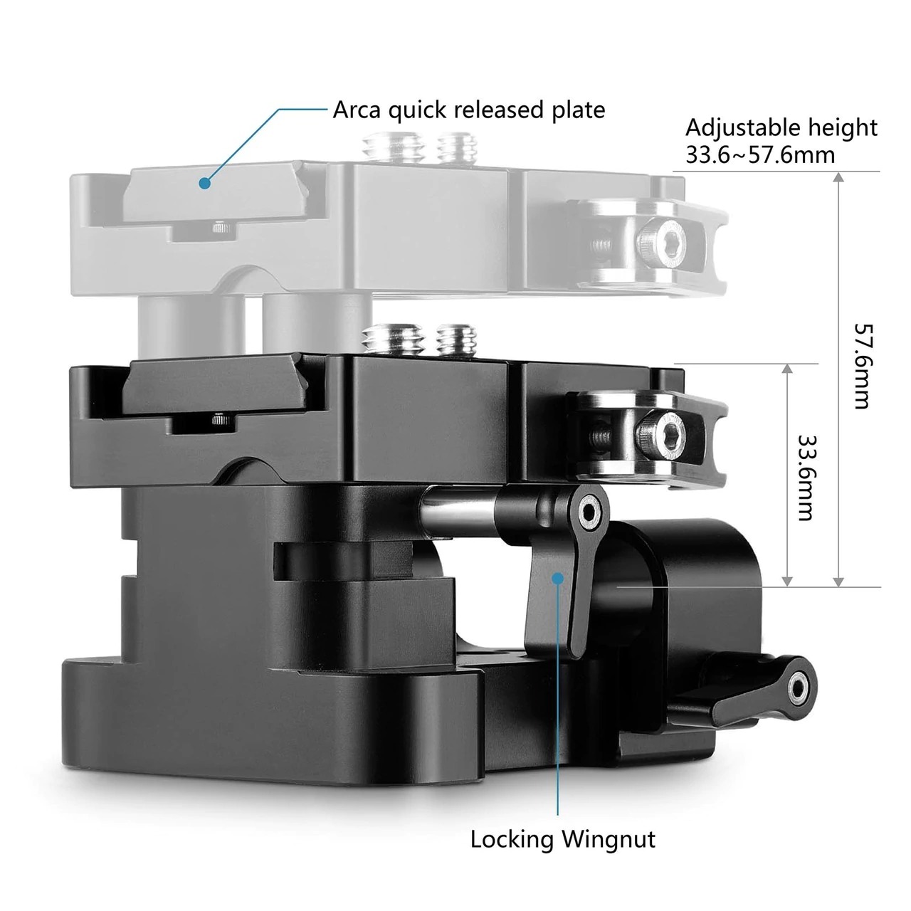 SmallRig Universal 15mm Rail Support System Baseplate 2092 เบสเพลทชุดริกกล้องแบบ Arca Swiss ติด rod 15มม. ราคา 4700 บาท