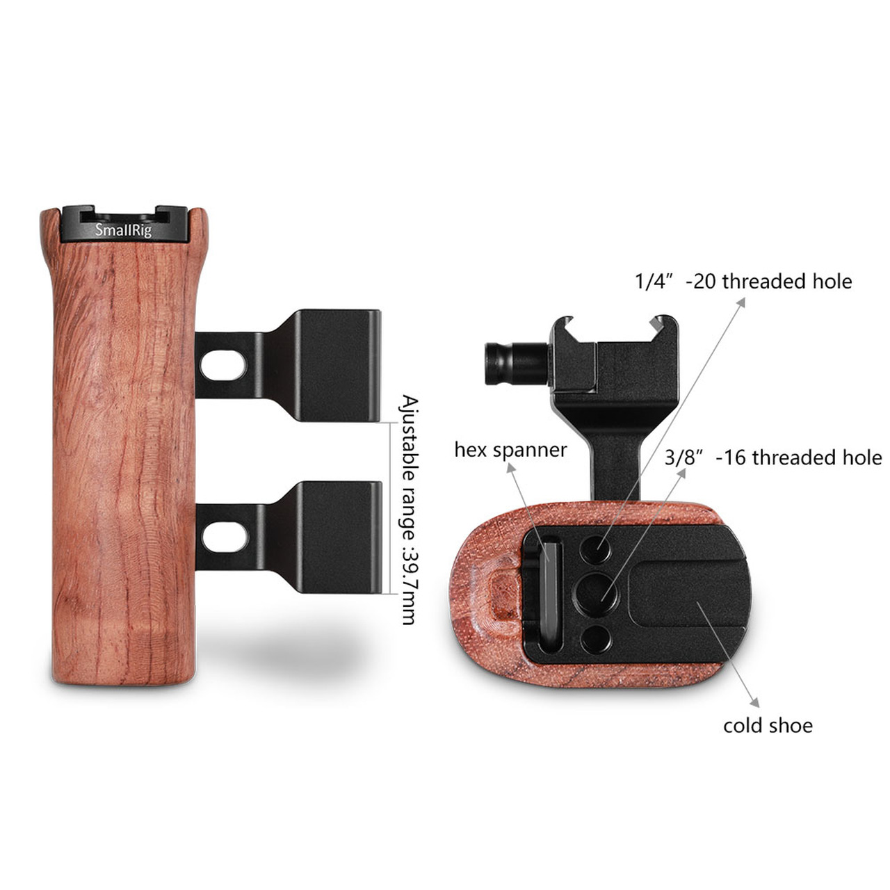 SmallRig Wooden NATO Side Handle 2187 ด้ามจับไม้สำหรับติดเข้ากับราง NATO ด้านข้างชุดริก ราคา 3200 บาท