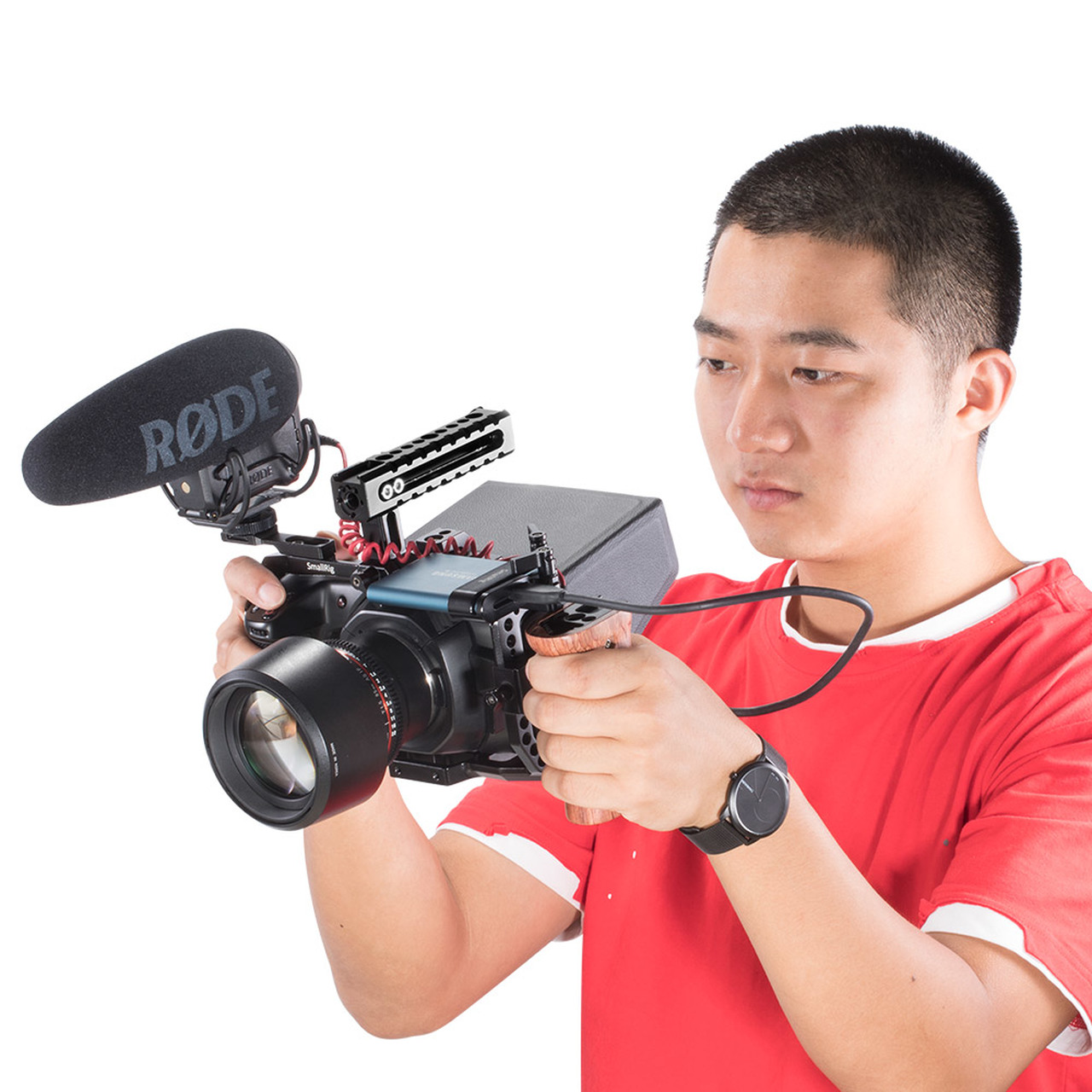 SmallRig Samsung T5 SSD Mount (New Version) 2245B  ที่ยึด SSD Samsung T5 เข้ากับชุดริก SmallRig สำหรับกล้อง Blackmagic Pocket Cinema Camera 4K / 6K ราคา 800 บาท