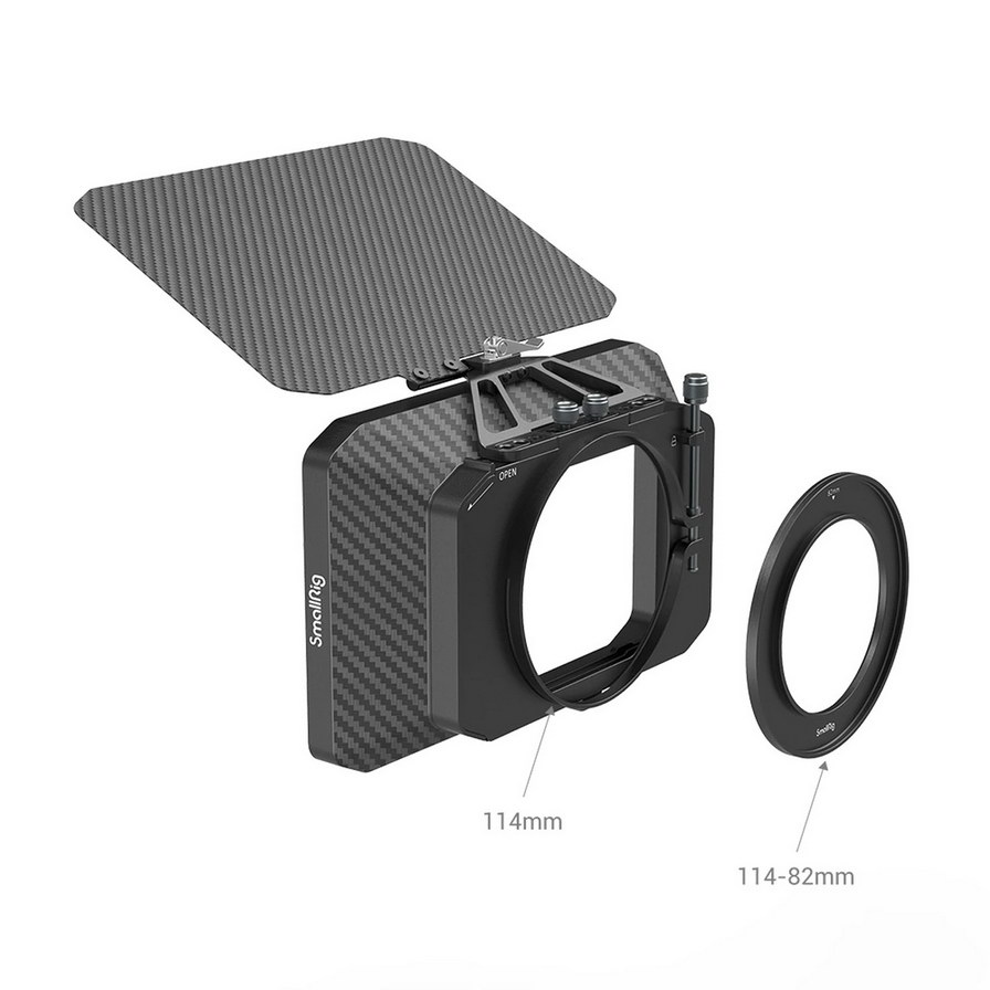 SmallRig Lightweight Matte Box 2660 แมทบ็อกซ์สำหรับชุดริกกล้อง คาร์บอนไฟเบอร์ รองรับเลนส์ใหญ่สุด 114 มม. อแดปเตอร์ติดหน้าเลนส์ขนาด 67, 72, 77, 82 มม. ใส่ฟิลเตอร์ 4 x 4 หรือ 4 x 5.65 ได้สองแผ่น ราคา 3200 บาท