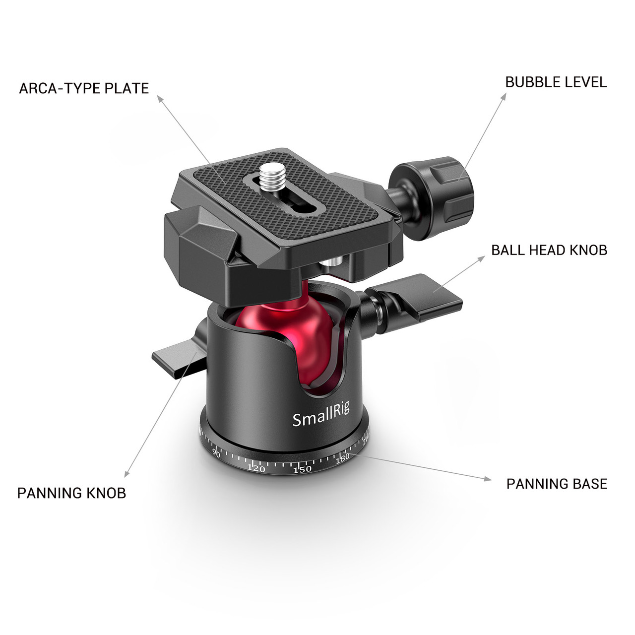 SmallRig Tabletop Mini Tripod with Panoramic Ball Head BUT2664 ขาตั้งกล้องตั้งโต๊ะ รองรับกล้อง DSLR, Mirrorless, มือถือ, แอคชั่นแคม หัวบอลแพน 360 องศา ราคา 1390 บาท