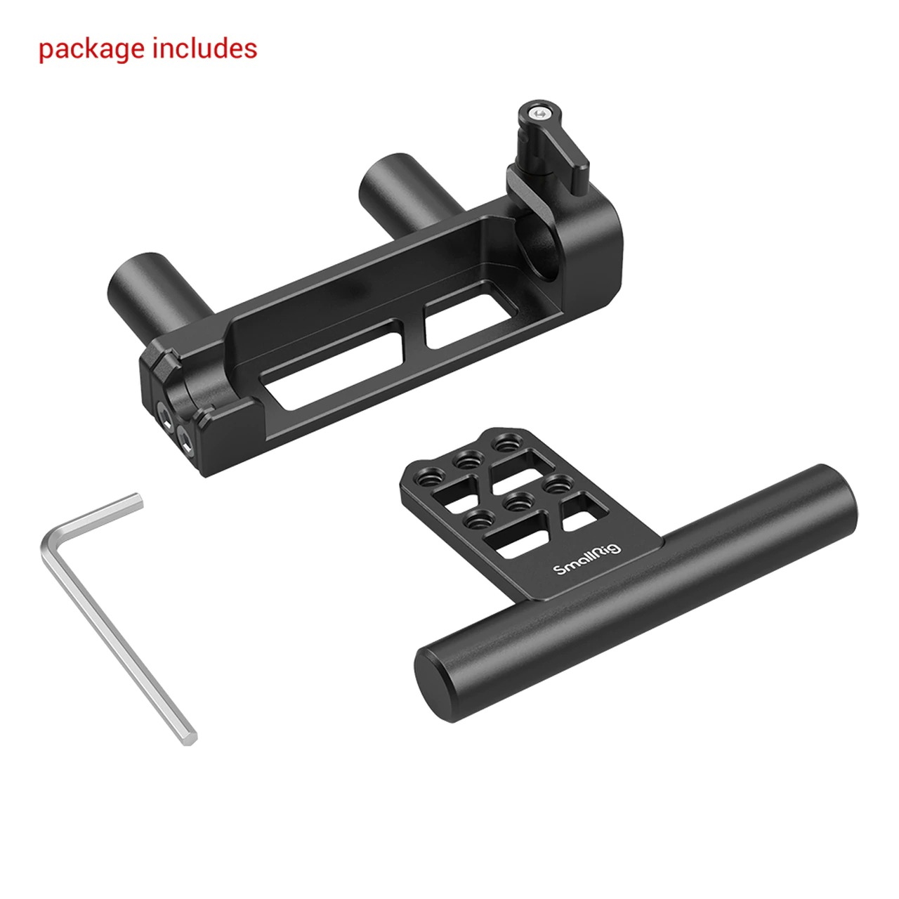 SmallRig Dual 15mm Rod Battery Hinge MD2802 ท่อคู่ขนาดมาตรฐาน 15 มม. พร้อมแท่นสำหรับติดเพลทติดแบต v-mount ปรับองศาได้ ราคา 890 บาท