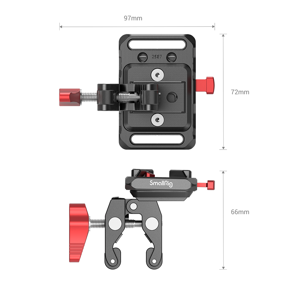 SmallRig Mini V Mount Battery Plate with Crab-Shaped Clamp 2989 ที่ยึดแบต v-mount เข้ากับท่อ ขาไฟ, ขาตั้งกล้อง ราคา 1190 บาท