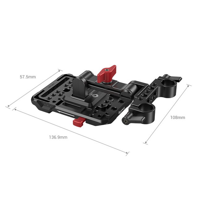 SmallRig V Mount Battery Plate with Adjustable Arm 2991 เพลทติดแบต V-Mount สำหรับยึดเข้ากับท่อ 15 มม. ปรับมุมได้ตามต้องการ ราคา 1950 บาท