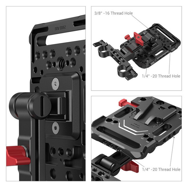 SmallRig V Mount Battery Plate with Adjustable Arm 2991 เพลทติดแบต V-Mount สำหรับยึดเข้ากับท่อ 15 มม. ปรับมุมได้ตามต้องการ ราคา 1950 บาท