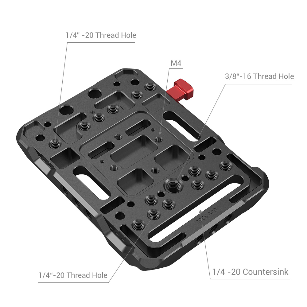 SmallRig V Mount Battery Plate with Dual 15mm Rod Clamp 3016 เพลทติดแบต v-mount เข้ากับ rod 15 mm ราคา 1440 บาท