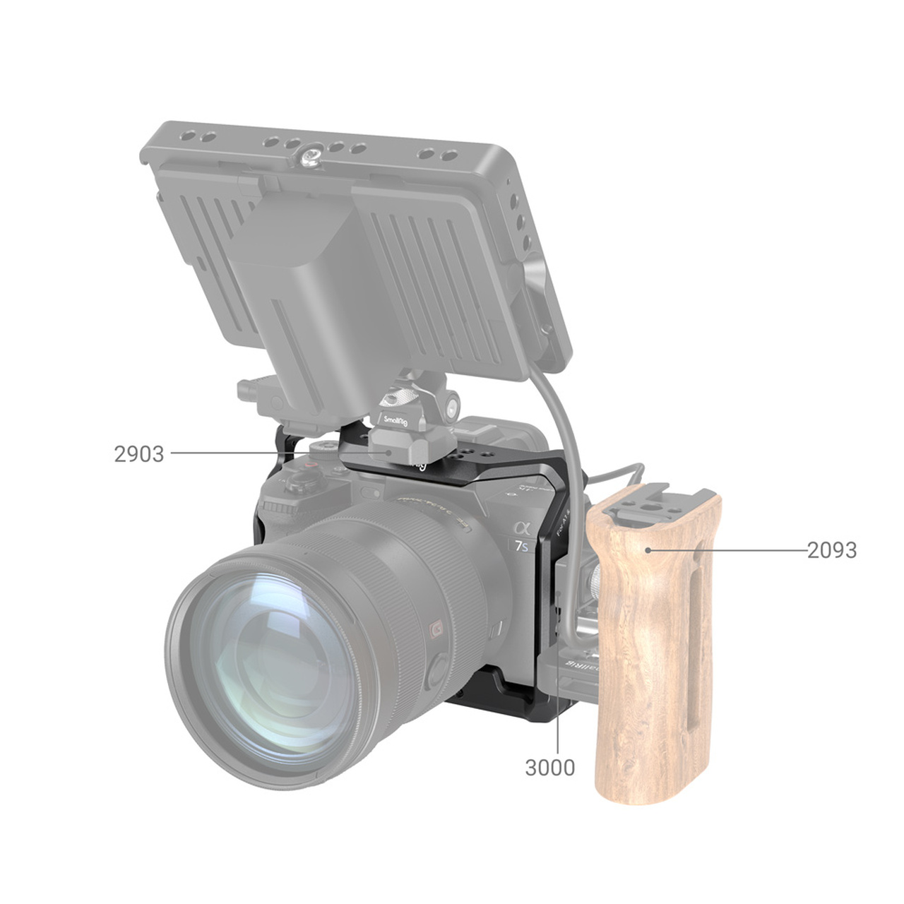 SmallRig Full Cage for Sony Alpha 1(A1)& Alpha 7S III 3241 ชุดริกกล้อง Sony Alpha 1 (A1) และ A7S III ราคา 2250 บาท