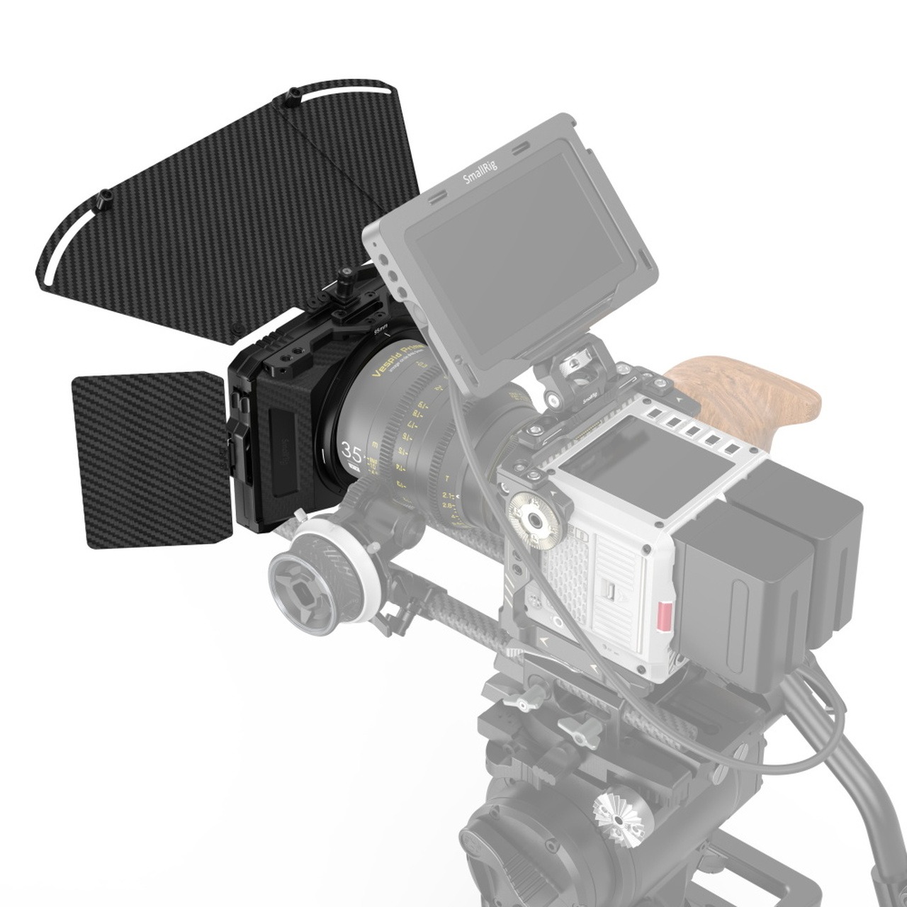 SmallRig mini Matte Box Pro 3680 แมทบ็อกซ์สำหรับชุดริกกล้อง ป้องกันแสงส่วนเกินเข้าสู่หน้าเลนส์ พร้อมถาดใส่ฟิลเตอร์ขนาด 4 x 5.65 สองแผ่น ราคา 4850 บาท