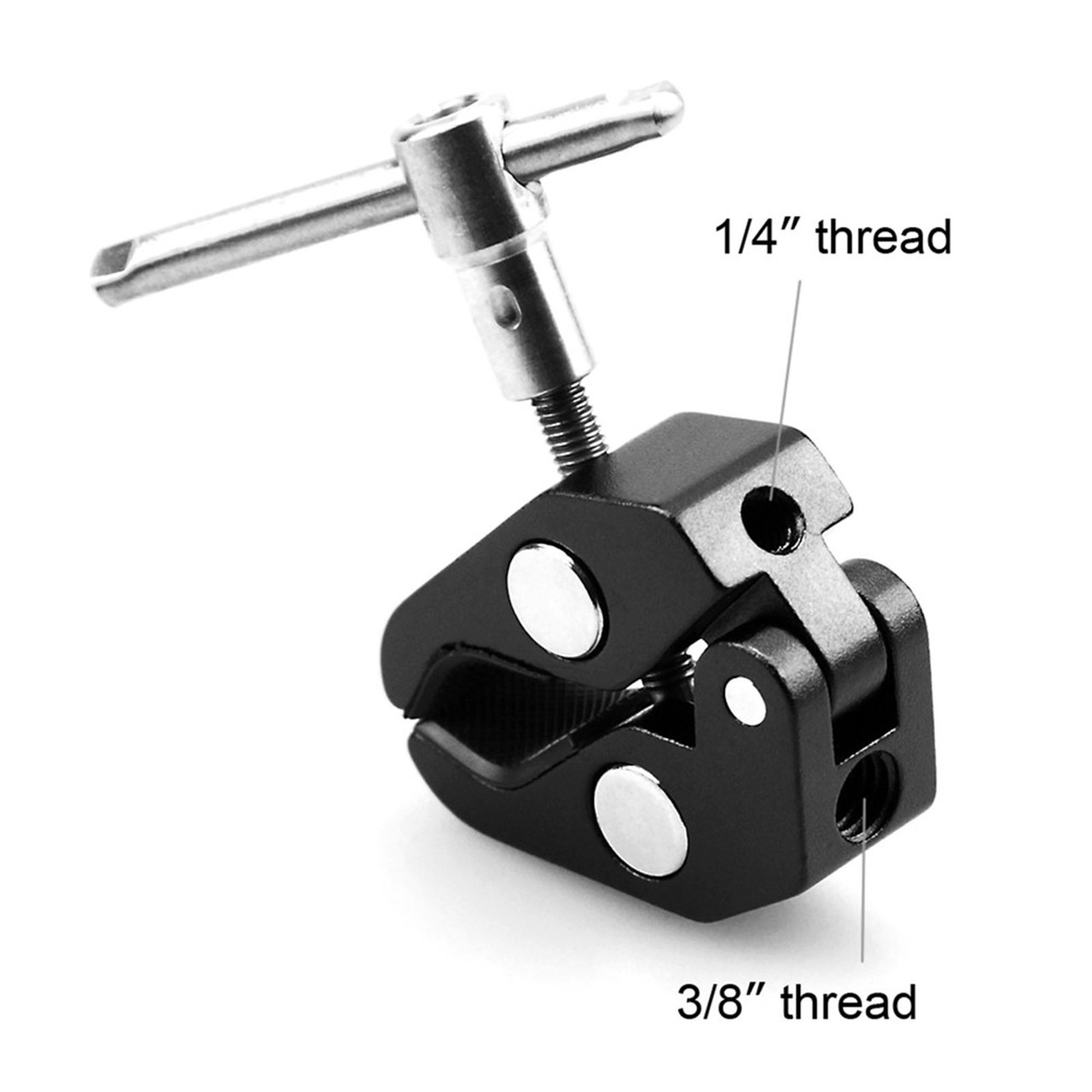 SmallRig Super Clamp w/ 1/4 and 3/8 thread 735  แคลมป์หนีบสำหรับติดอุปกรณ์ชุดริกเข้ากับท่อขนาด 15 - 44 มม. พร้อมรูน๊อตขนาด 1/4 และ 3/8