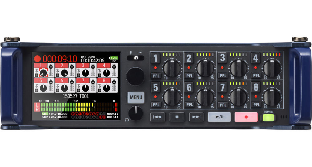 ขายเครื่องบันทึกเสียงภาคสนามมืออาชีพ Zoom F8 Multi-Track Field Recorder รองรับ 8 แชนแนล SMPTE, Phantom Power ราคา 39600 บาท